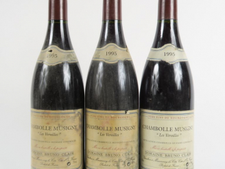 Vente aux enchères 3 BOUTEILLES CHAMBOLLE MUSIGNY 'LES VEROILLES' BRUNO CLAIR - 1995 - ET