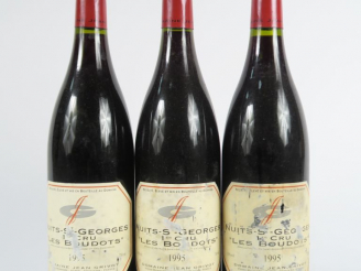 Vente aux enchères 3 BOUTEILLES NUITS ST GEORGES 1er CRU 'LES BOUDOTS' JEAN GRIVOT - 1995
