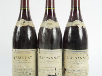 Vente aux enchères 3 BOUTEILLES MARSANNAY 'LES VAUDENELLES' BRUNO CLAIR - 1995 - EA