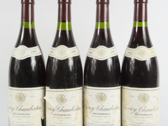 Vente aux enchères 4 BOUTEILLES GEVREY CHAMBERTIN 'LES EVOCELLES' LUCIEN BOILLOT   FILS -
