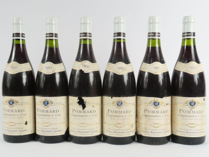 6 BOUTEILLES POMMARD 1er CRU 'CHAPONNIERES' RAYMOND LAUNAY - 1995 - EL