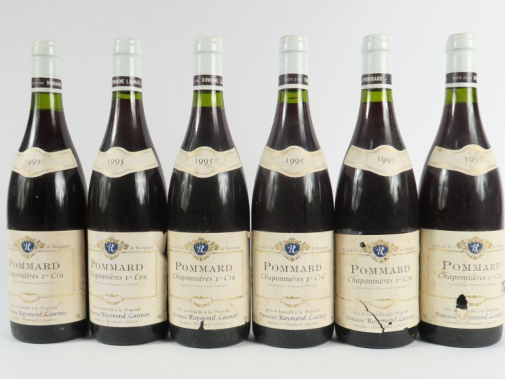 6 BOUTEILLES POMMARD 1er CRU 'CHAPONNIERES' RAYMOND LAUNAY - 1995 - EL
