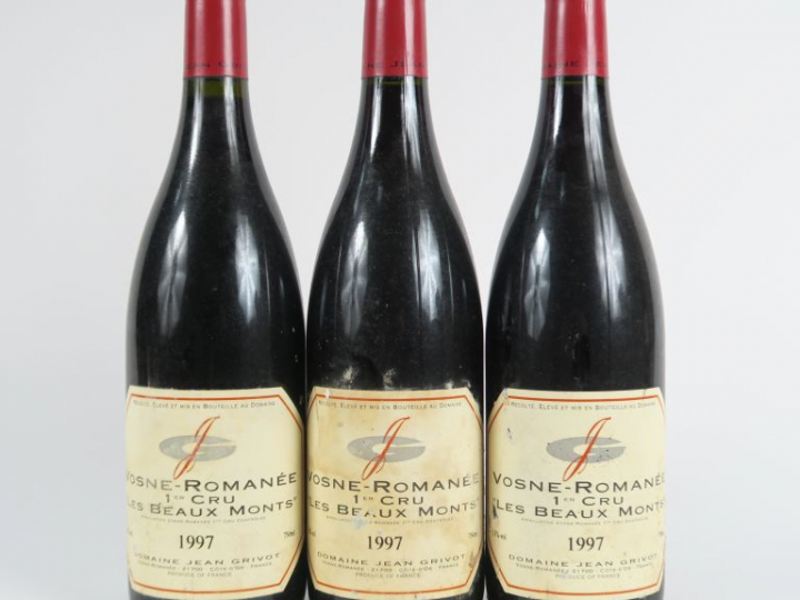 3 BOUTEILLES VOSNE ROMANEE 1er CRU 'LES BEAUX MONTS' JEAN GRIVOT - 199