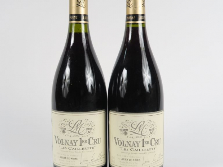 2 BOUTEILLES VOLNAY 1er CRU 'LES CAILLERETS' LUCIEN LE MOINE - 2000
