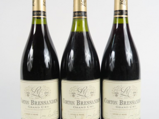 Vente aux enchères 3 BOUTEILLES CORTON BRESSANDES GC LUCIEN LE MOINE - 2000 - 3 CM/2 à 1,