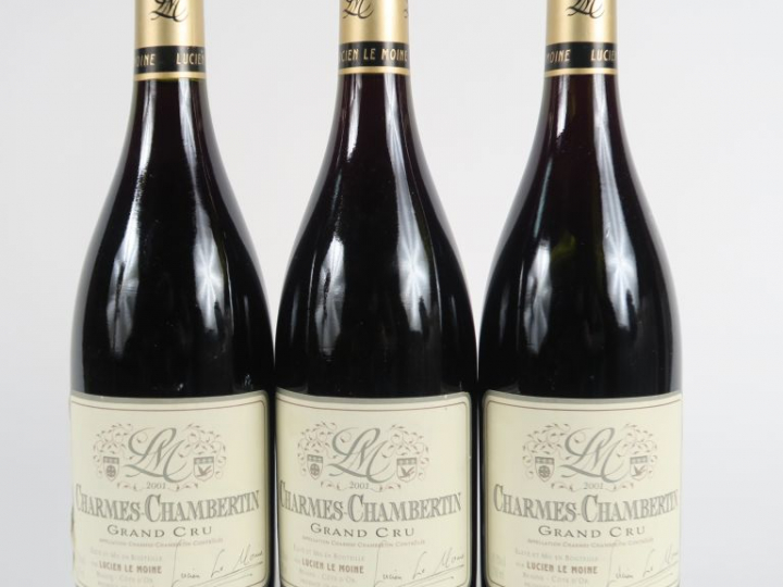 3 BOUTEILLES CHARMES CHAMBERTIN GC LUCIEN LE MOINE - 2001