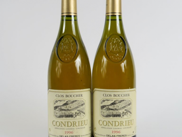 2 BOUTEILLES CONDRIEU 'CLOS BOUCHER' DELAS FRERES - 1996
