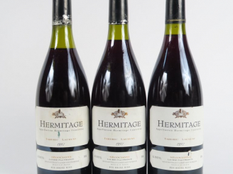 Vente aux enchères 3 BOUTEILLES HERMITAGE LAURENT TARDIEU - 1997 - 2 CM/2,5 CM/3,5 CM