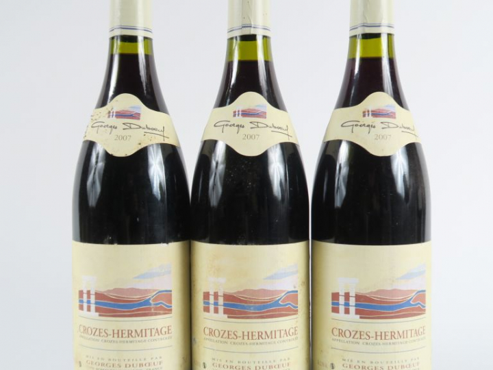 3 BOUTEILLES CROZES HERMITAGE GEORGES DUBOEUF - 2007