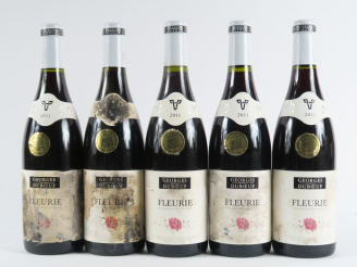 Vente aux enchères 5 BOUTEILLES FLEURIE GEORGES DUBOEUF - 2011 - ELA