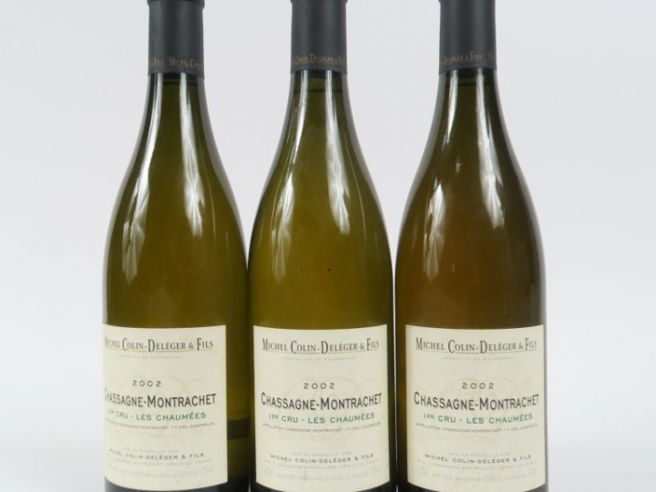 3 BOUTEILLES CHASSAGNE MONTRACHET 1er CRU 'LES CHAUMÉES' MICHEL COLIN 
