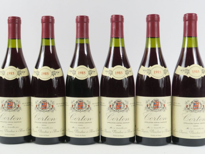 6 BOUTEILLES CORTON GC DOMAINE LOUIS CHAPUIS - 1985