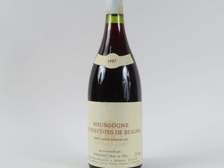 1 MAGNUM BOURGOGNE HAUTES COTES DE BEAUNE PARIGOT PÈRE   FILS - 1987
