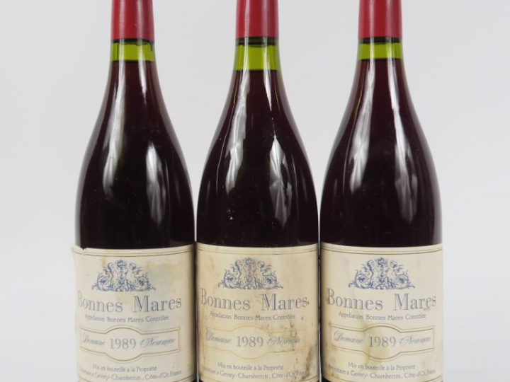 3 BOUTEILLES BONNES MARES GC DOMAINE NEWMAN - 1989 - ETLT