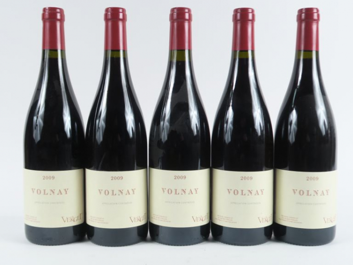 5 BOUTEILLES VOLNAY DOMAINE VERGET - 2009