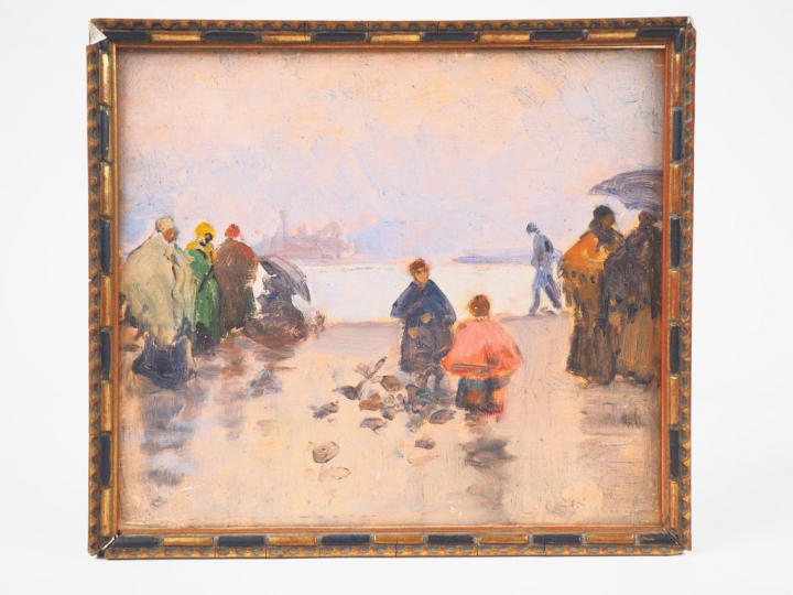 LEGOUT-GERARD (attribué à ). "Venise" Huile sur panneau. Dim. 15,5 x 1