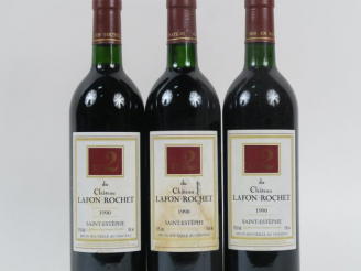 Vente aux enchères 3 BOUTEILLES N°2 DE LAFON ROCHET ST ESTEPHE - 1990 - BG