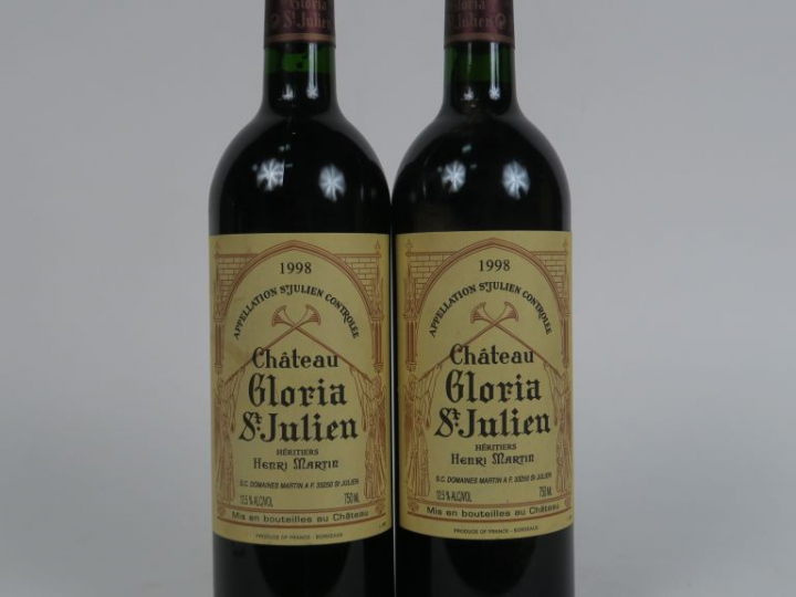 2 BOUTEILLES CHÂTEAU GLORIA ST JULIEN - 1998