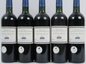 Vente aux enchères 5 BOUTEILLES CHÂTEAU CLOS DES ROMAINS GC ST EMILION - 2005