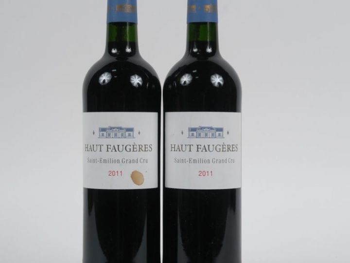 2 BOUTEILLES CHÂTEAU HAUT FAUGÈRES GC ST EMILION - 2011