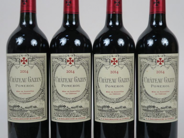 4 BOUTEILLES CHÂTEAU GAZIN POMEROL - 2014