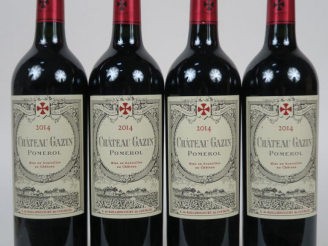 Vente aux enchères 4 BOUTEILLES CHÂTEAU GAZIN POMEROL - 2014