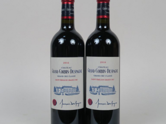 Vente aux enchères 2 BOUTEILLES CHÂTEAU GRAND CORBIN D'ESPAGNE GCC ST EMILION - 2016