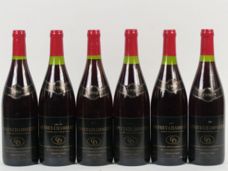 Vente aux enchères 6 BOUTEILLES GEVREY CHAMBERTIN DANIEL GALLOIS - 1990