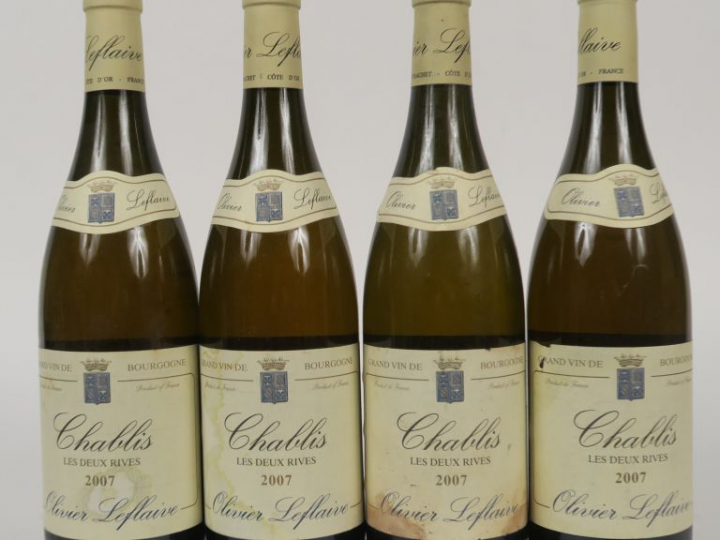 4 BOUTEILLES CHABLIS LES DEUX RIVES OLIVIER LEFLAIVE - 2007 - ETLT 