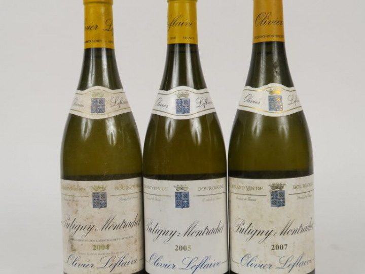 3 BOUTEILLES PULIGNY MONTRACHET OLIVIER LEFLAIVE : 1 de 2004 ELS/1 de 