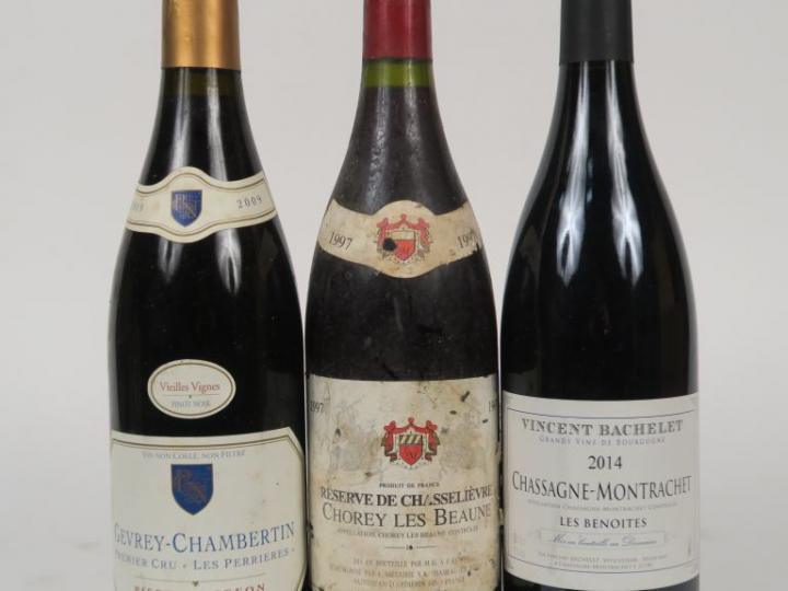 3 BOUTEILLES : 1 GEVREY CHAMBERTIN 1er CRU 'LES PERRIERES' PIERRE NAIG