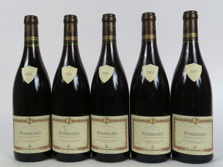 5 BOUTEILES POMMARD MOMMESSIN - 2001