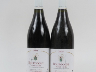 Vente aux enchères 2 BOUTEILLES BOURGOGNE 'PINOT NOIR' PATRICK GIRARDIN - 2005