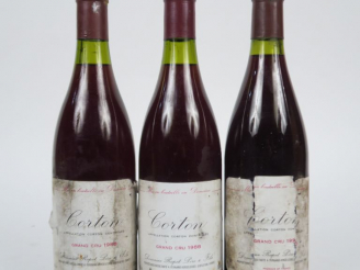 Vente aux enchères 3 BOUTEILLES : 2 CORTON GC RAPET PÈRE ET FILS 1988 2 CM ES - 1 CORTON 