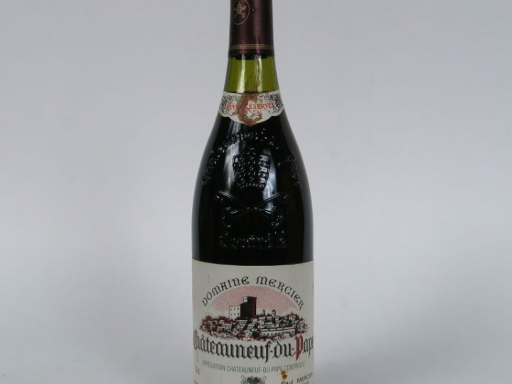 1 BOUTEILLE CHÂTEAUNEUF DU PAPE DOMAINE MERCIER - 1988 - 2,5 CM