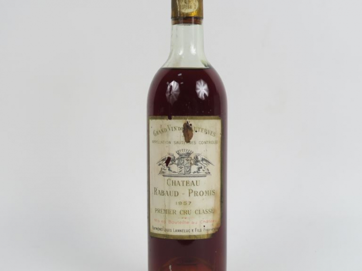 1 BOUTEILLE CHÂTEAU RABAUD PROMIS 1er CC SAUTERNES - 1957 - HEP/ELA
