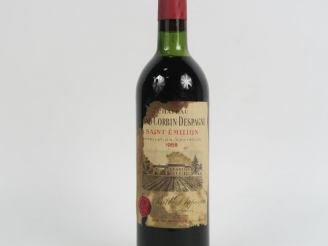 Vente aux enchères 1 BOUTEILLE CHÂTEAU GRAND CORBIN DESPAGNE ST EMILION - 1955 - LB/EA