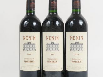 Vente aux enchères 3 BOUTEILLES CHÂTEAU NENIN POMEROL - 2000