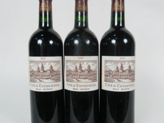 Vente aux enchères 3 BOUTEILLES COS D'ESTOURNEL GCC SAINT ESTEPHE - 2001 - ELT