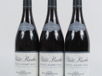 Vente aux enchères 3 BOUTEILLES CROZES HERMITAGE 'PETITE RUCHE' M. CHAPOUTIER - 2008