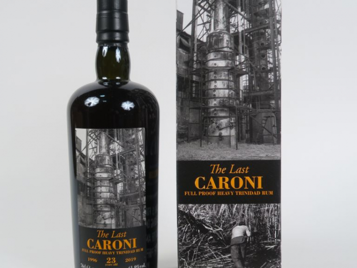 1 BOUTEILLE RHUM THE LAST CARONI 23 ANS DISTILLE EN 1996 61,9° VELIER 