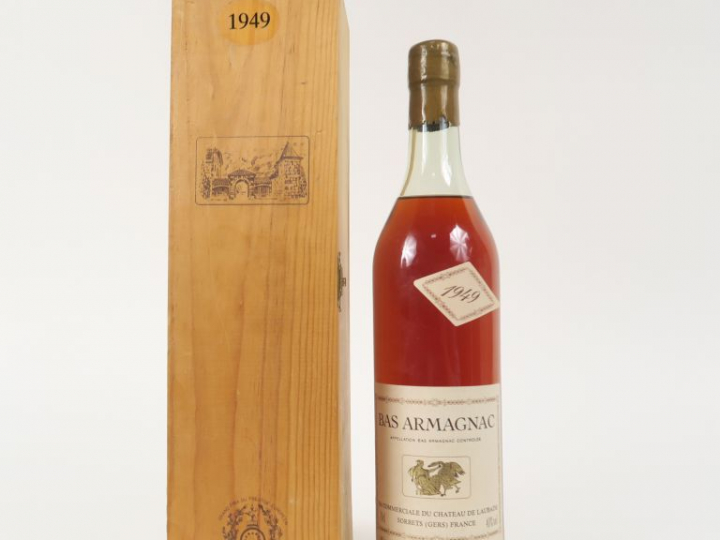 1 BOUTEILLE BAS ARMAGNAC CHÂTEAU DE LAUBADE - 1949 - COFFRET