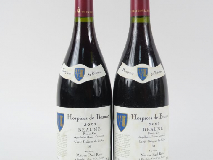 2 BOUTEILLES BEAUNE 1er CRU 'CUVÉE GUIGONE de SALINS' HOSPICES DE BEAU
