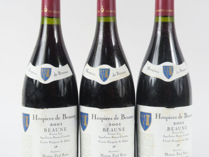 3 BOUTEILLES BEAUNE 1er CRU 'CUVÉE GUIGONE de SALINS' HOSPICES DE BEAU