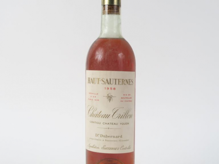 1 BOUTEILLE CHÂTEAU TRILLON SAUTERNES - 1958 - LB