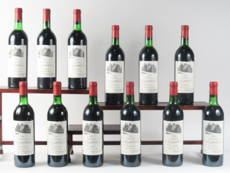 Vente aux enchères 12 BOUTEILLES CHÂTEAU L'EVANGILE POMEROL - 1976 - CBO - 5 BG/6 LB/1 LB