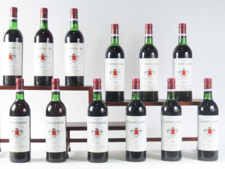 Vente aux enchères 12 BOUTEILLES CHÂTEAU LA GAFELLIERE 1er GCC ST EMILION - 1976 - CBO - 
