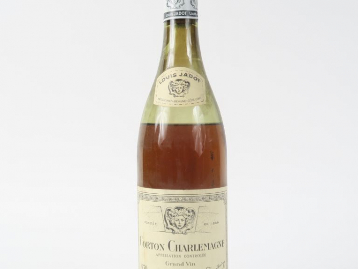 1 BOUTEILLE CORTON CHARLEMAGNE LOUIS JADOT - 1970 - 8.5 CM/CAPS AB