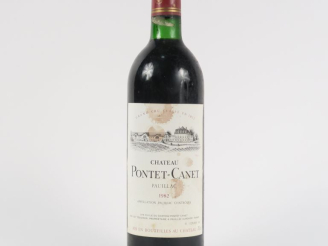 Vente aux enchères 1 BOUTEILLE CHÂTEAU PONTET CANET GCC PAUILLAC - 1982 - BG/ETLT