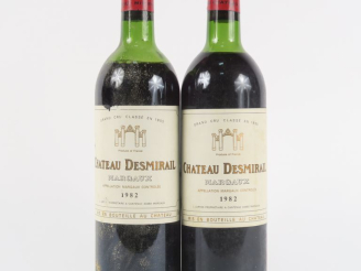 Vente aux enchères 2 BOUTEILLES CHÂTEAU DESMIRAIL GCC MARGAUX - 1982 - 1 LB-HEP/1 MEP